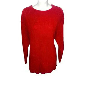 Vintage Diane Von Furstenberg Sweater, The Color authority Red, M/L Metallic